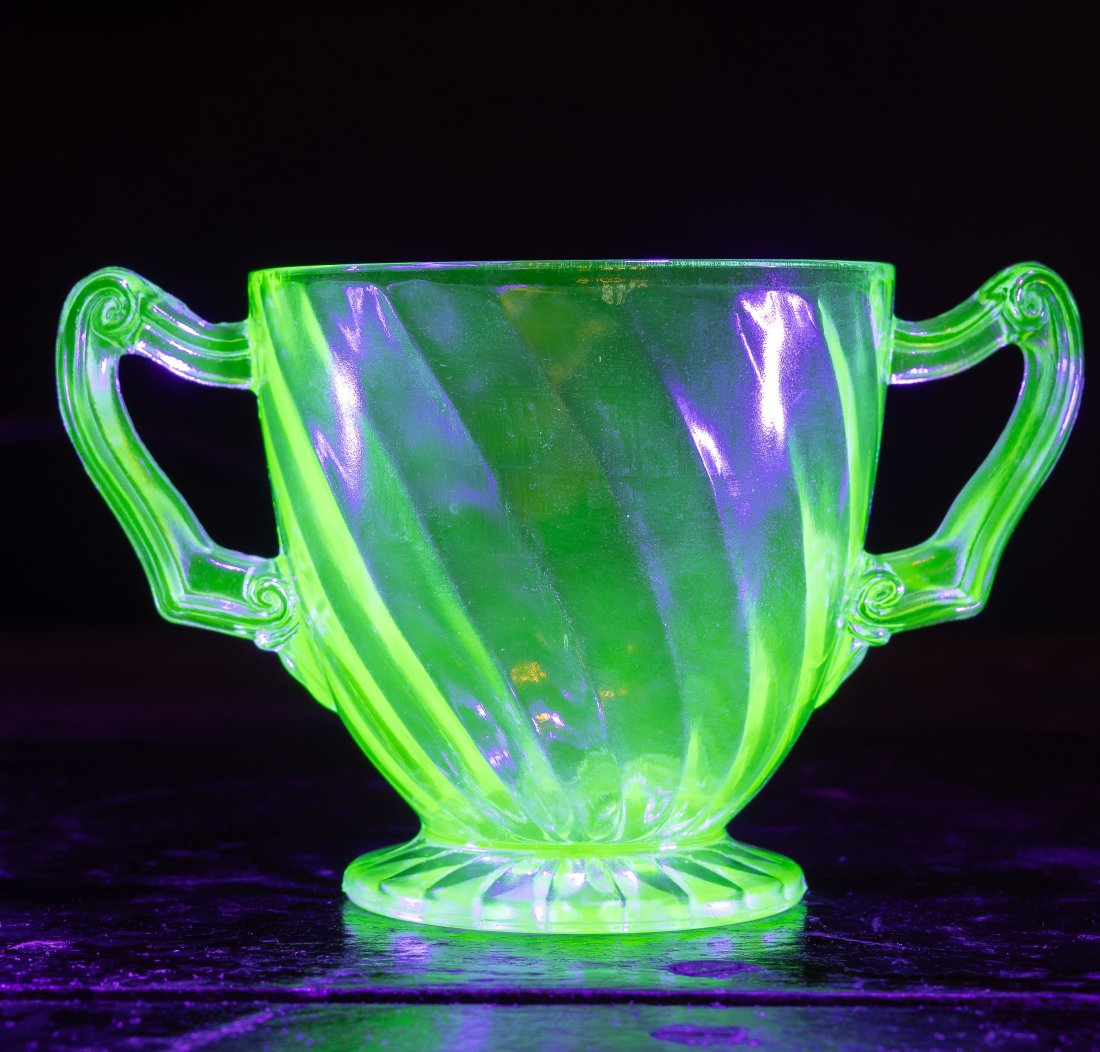 Uranium Glass Sundae Cup (1 of 4)