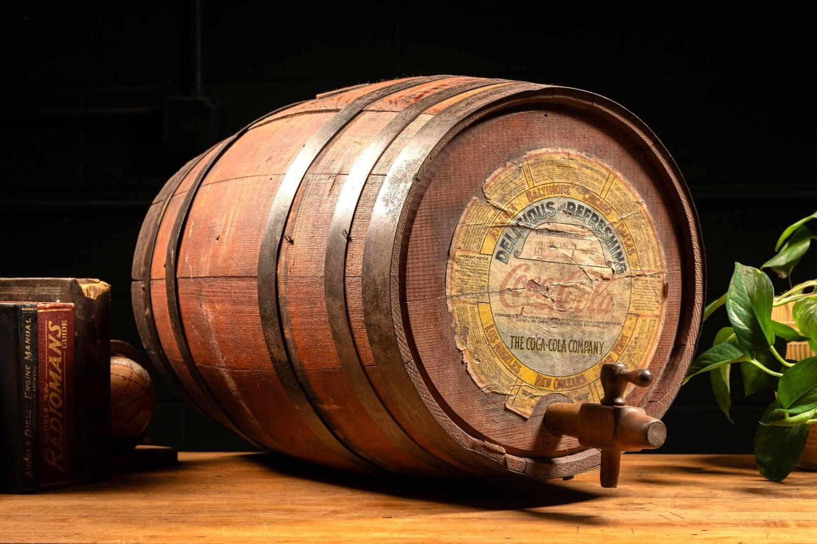 Antique Original Coca Cola Syrup Barrel with Spigot (1 of 4)