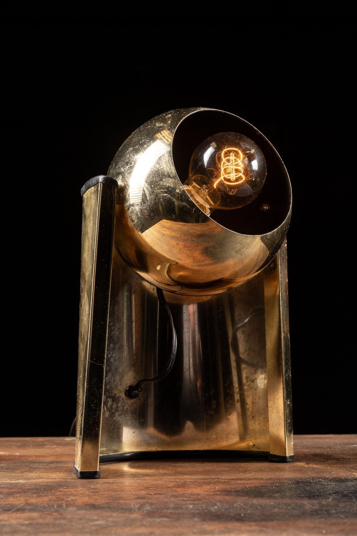 Mid Century Modern Brass Eyeball Lamp by Kenroy (1 of 7)