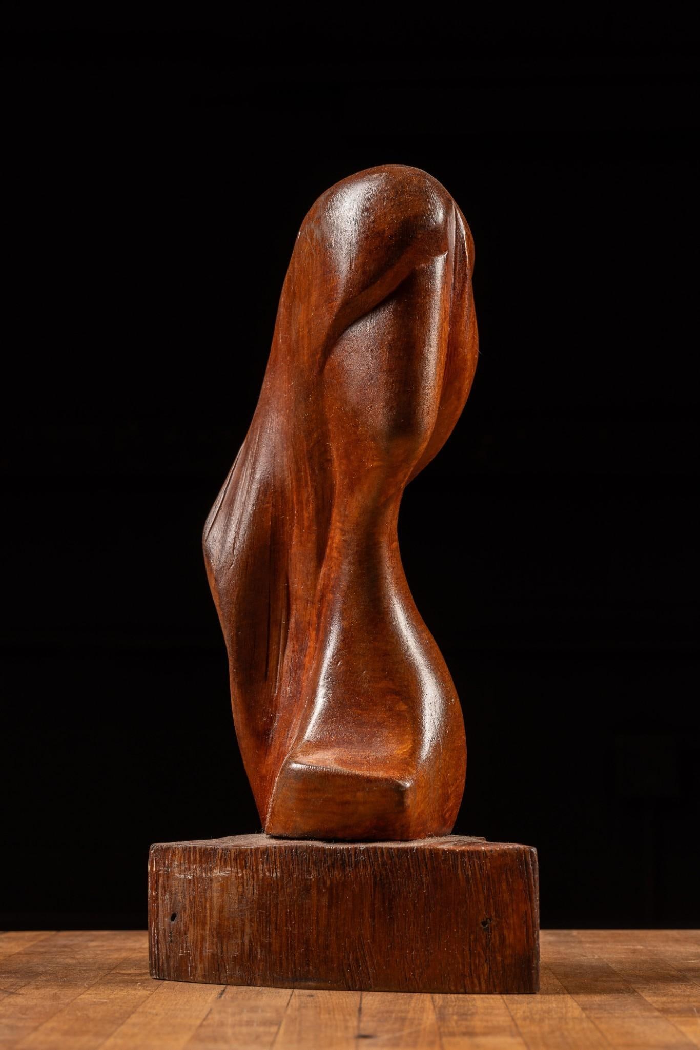 Vintage Abstract Wooden Sculpture (1 of 5)