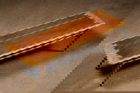 MCM Lane Walnut Coffee Table: c. Mid-1960s; Lane Furniture Co. - Altavista, VA Mid-century modern walnut coffee table from Lane's "Acclaim" line of furniture. This piece boasts beautiful wood grain one can only get fro