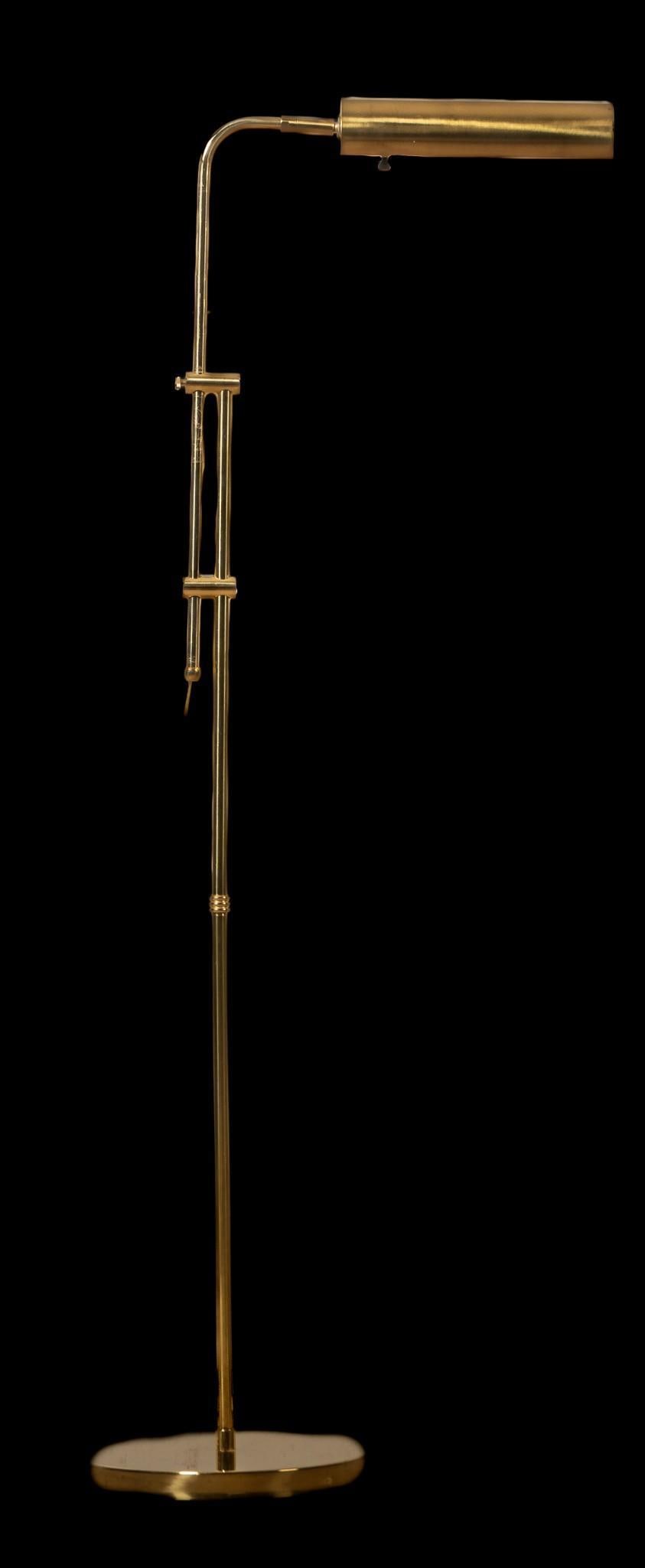 Vintage Adjustable Height Brass Piano Lamp (1 of 5)