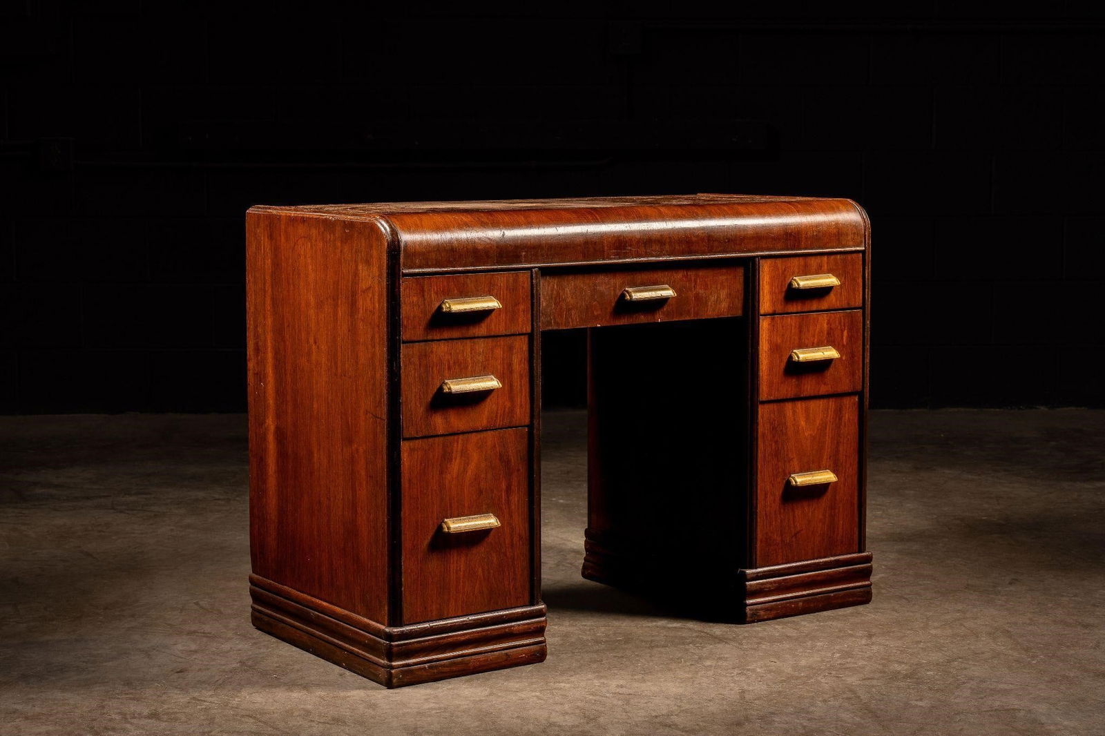 Vintage Art Deco Waterfall Desk (1 of 10)