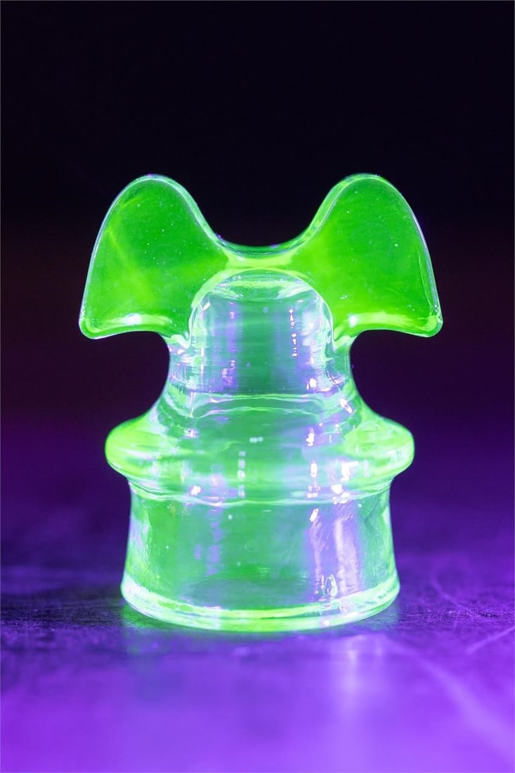 Vintage Uranium Glass Wire Insulator (1 of 6)