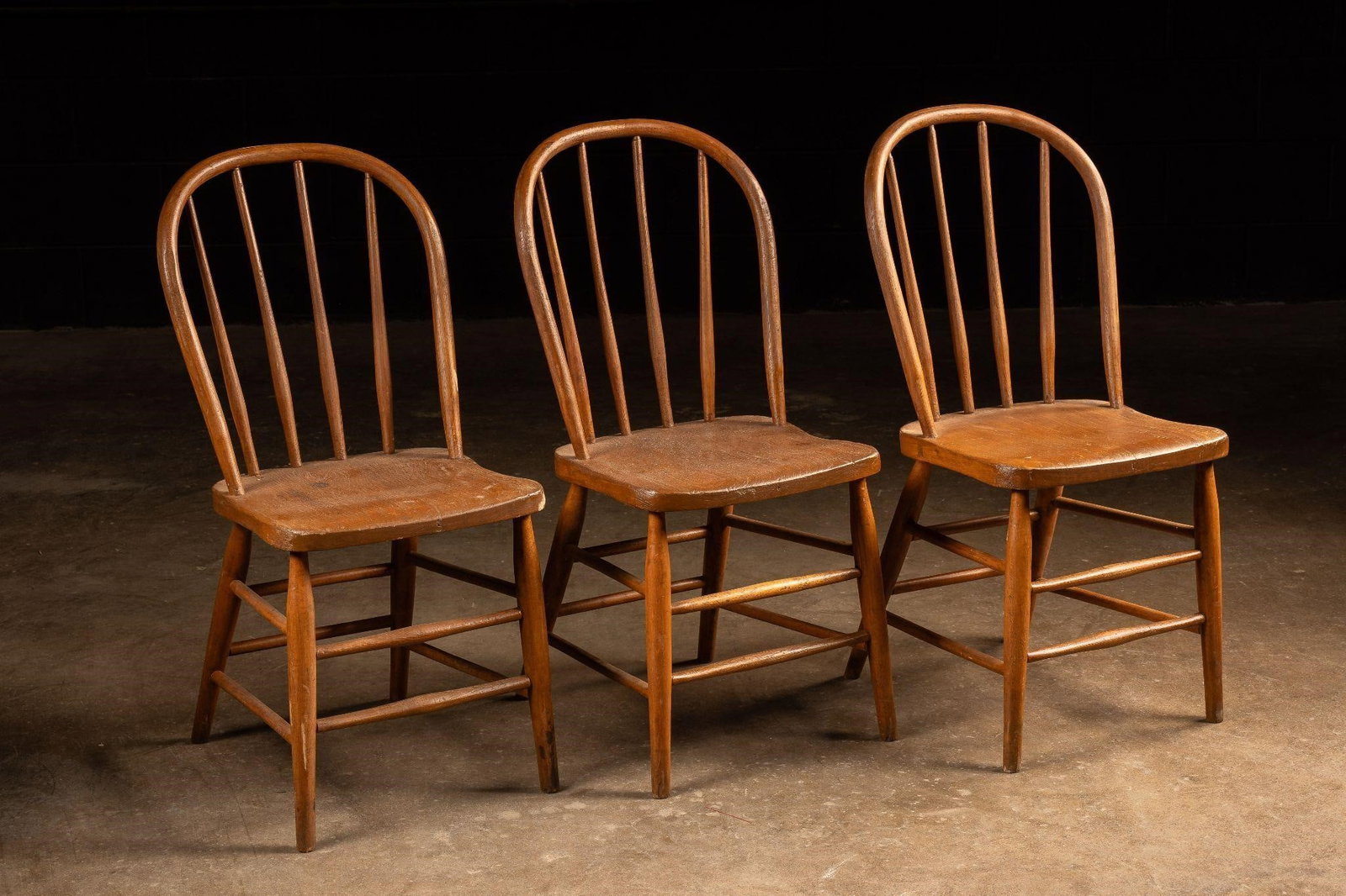 Set Of Three Antique Farmhouse Windsor Chairs (1 of 9)