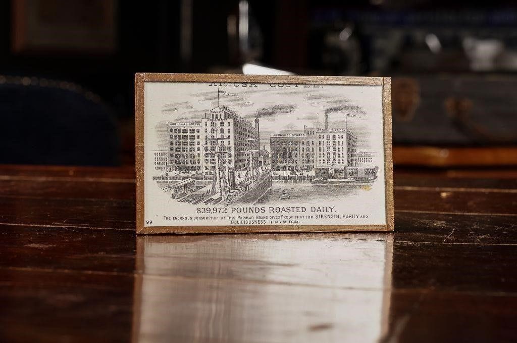 Early 20th Century Ariosa Coffee Trade Card No. 99: Item SKU: 105539 c. 1900s; publ. by Arbuckle Brothers Coffee Co. - Dumbo, Brooklyn, New York In the 1880s Arbuckle began issuing trade cards in each package of their coffee. These cards feature an ill