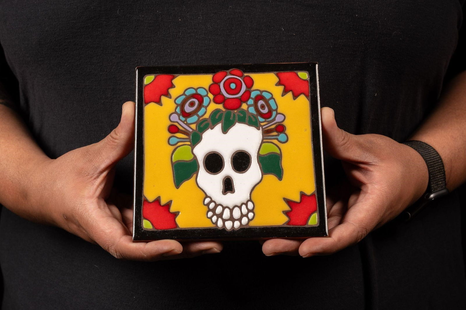 Día de los Muertos Terracotta Tile | Amanda Cain (1 of 4)