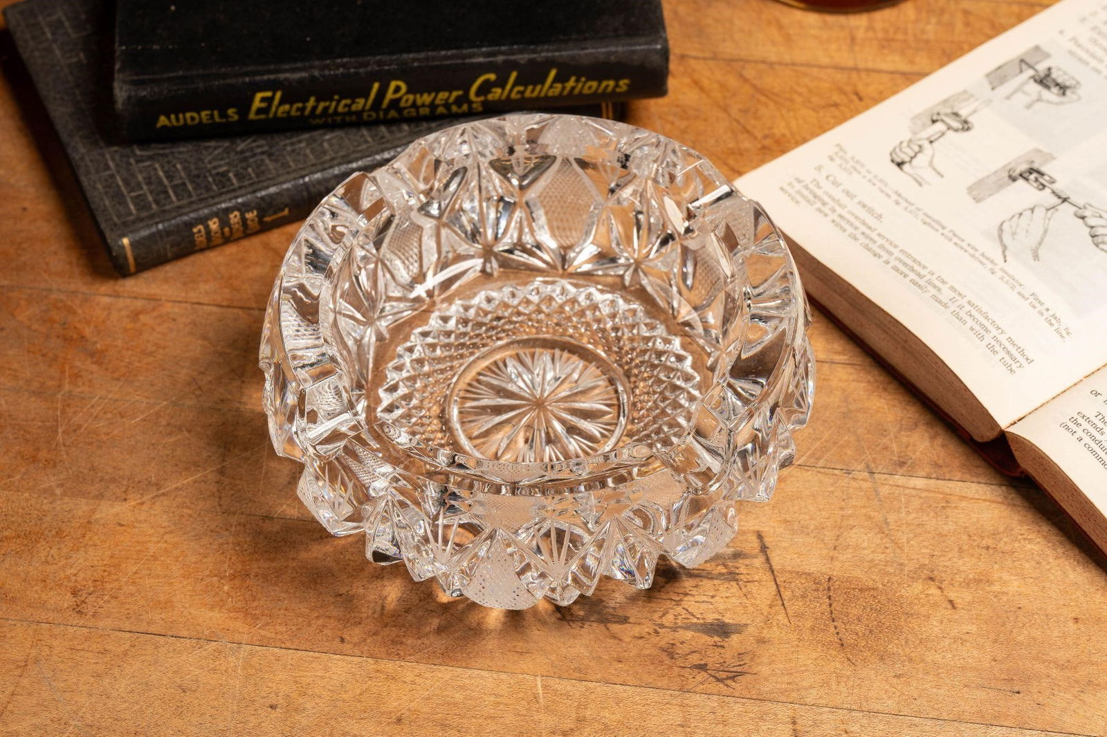 Heavy Cut Crystal Ashtray (1 of 3)