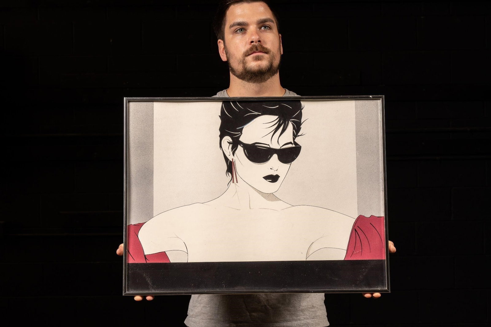 Woman In Shades | Patrick Nagel Framed Print (1 of 5)