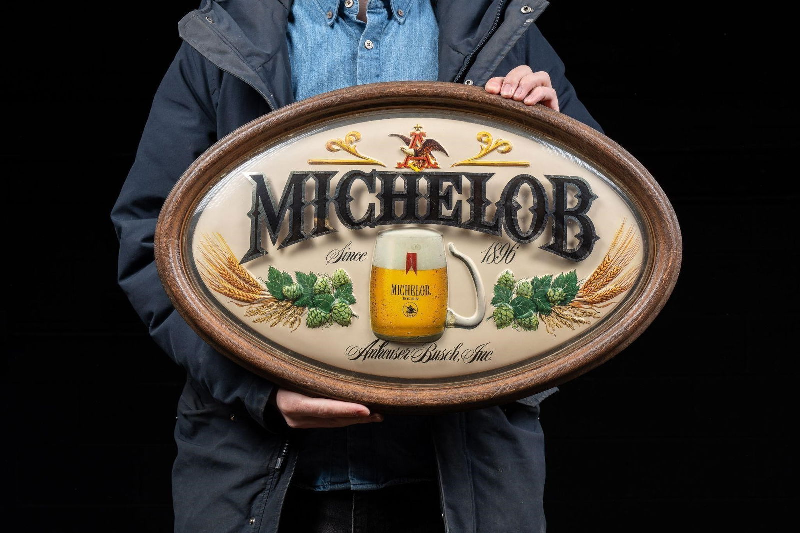 VTG Michelob "Since 1896" Bubbled Self-Framed Sign (1 of 7)