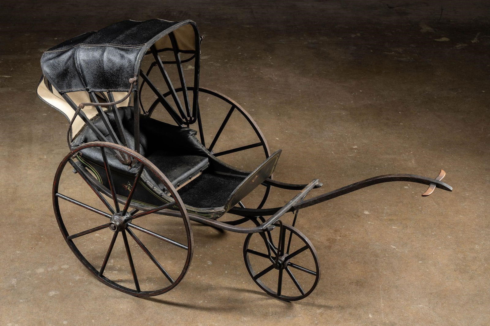 Late 19th Century Children's Buggy in Black (1 of 9)