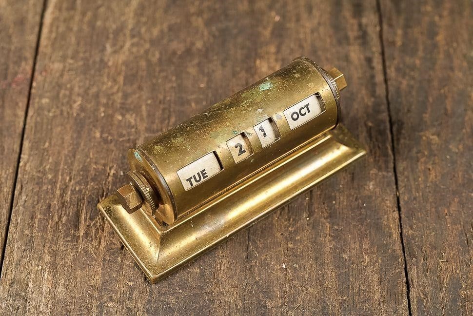 Brass Desktop Perpetual Calendar (1 of 4)