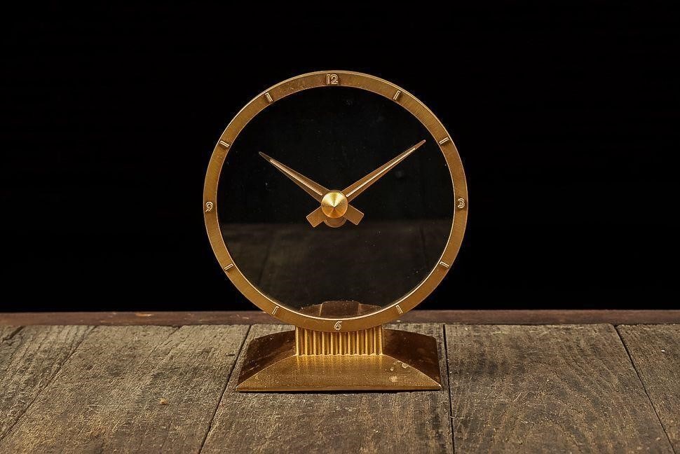 Art Deco Golden Hour Electric Clock by Jefferson (1 of 4)
