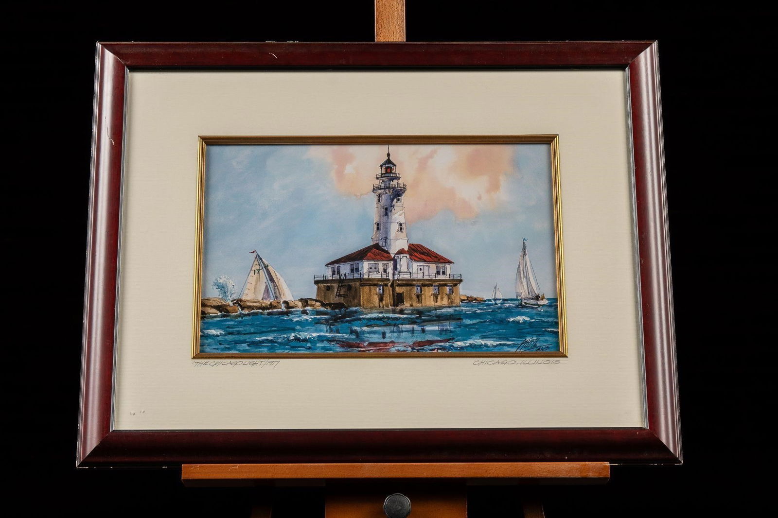 The Chicago Light | R. Koch Watercolor Painting (1 of 4)