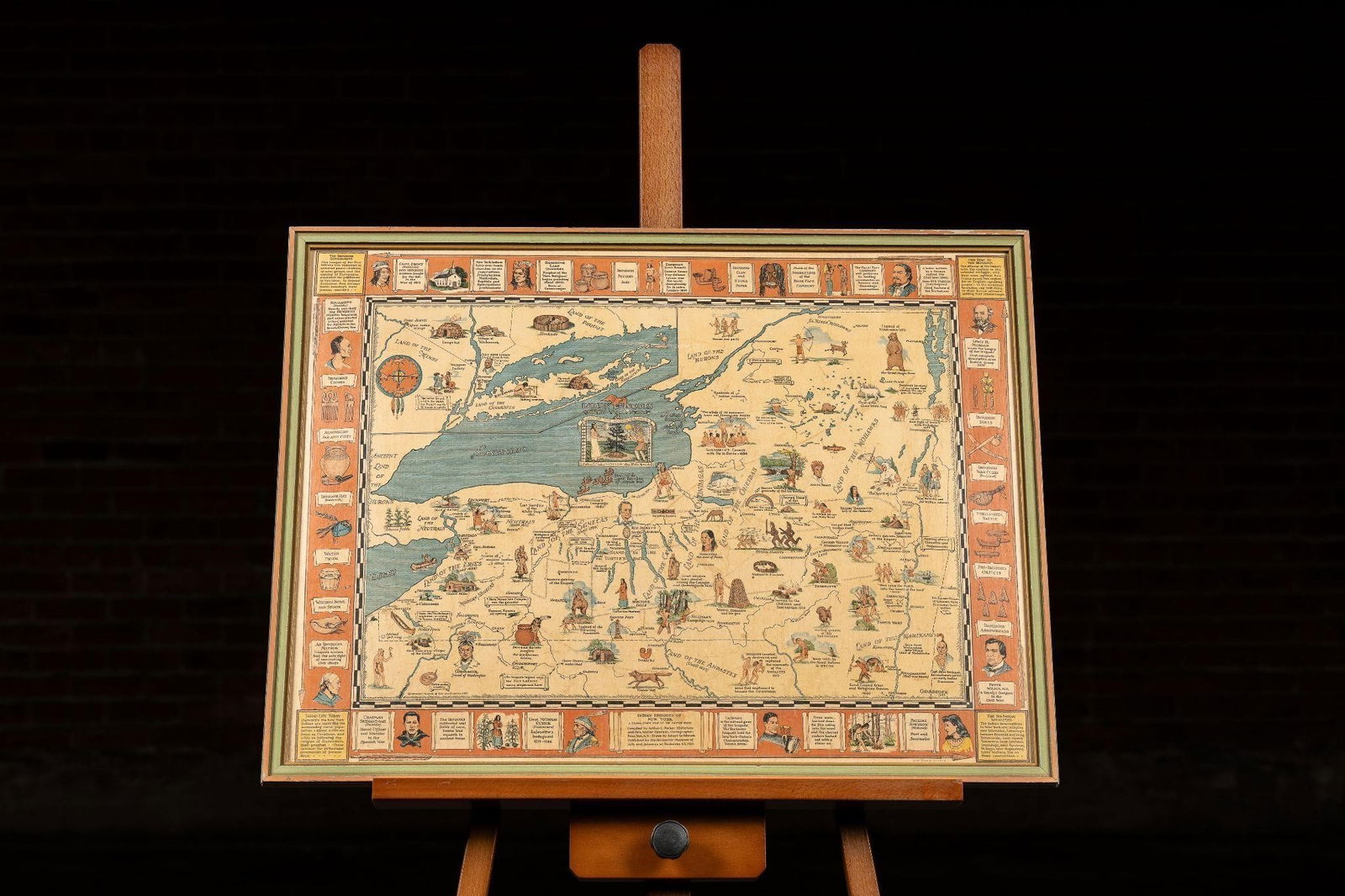 Indian Episodes Of New York State Illustrated Map (1 of 6)