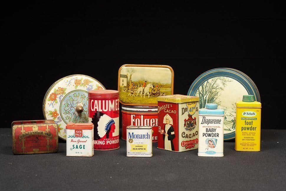 Lot of 11 Vintage Advertising & Spice Tins (1 of 10)