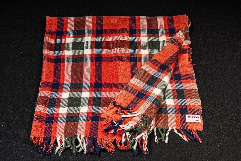 Vintage Troy Robe Wool Plaid Blanket (1 of 7)