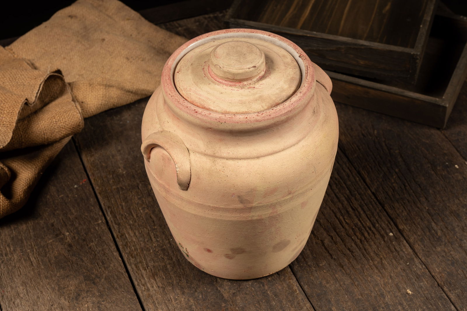 Unmarked Pink Stoneware Vessel - 2