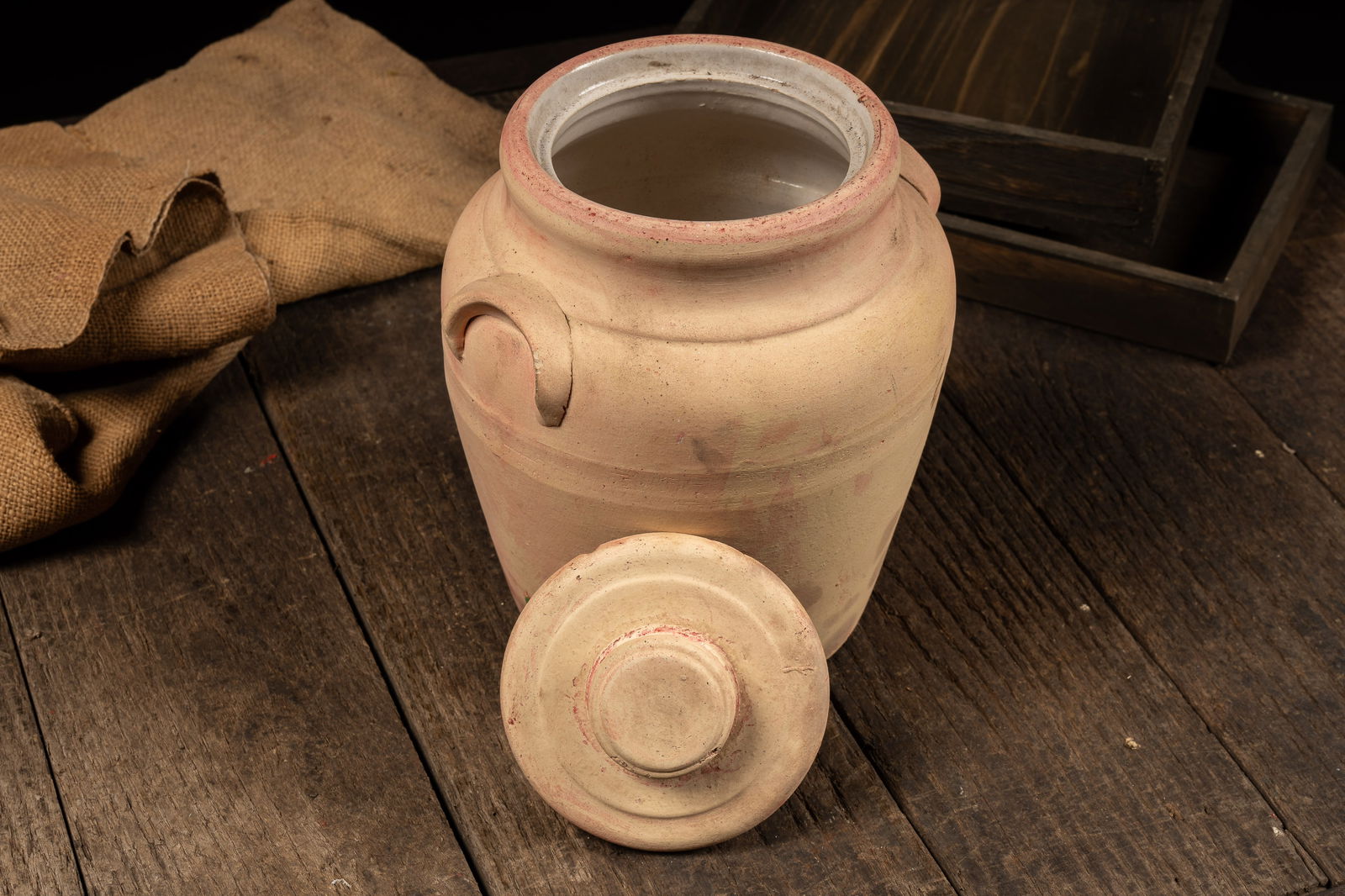 Unmarked Pink Stoneware Vessel - 3