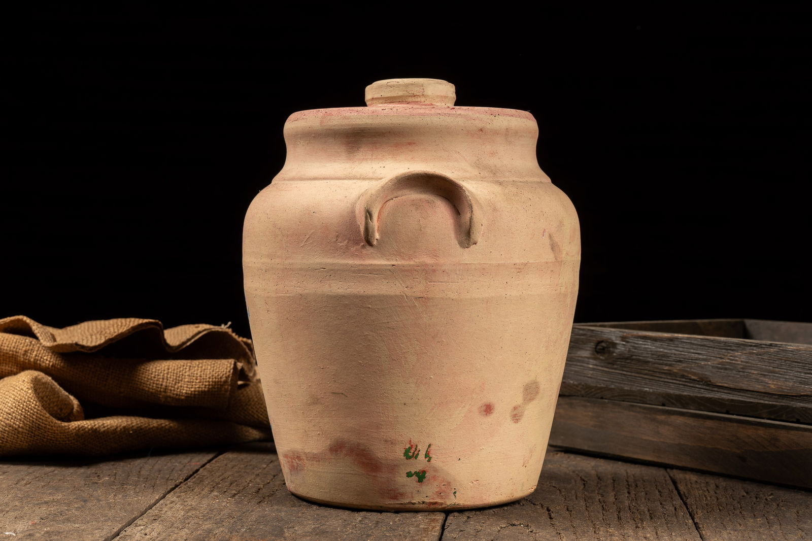 Unmarked Pink Stoneware Vessel - 4