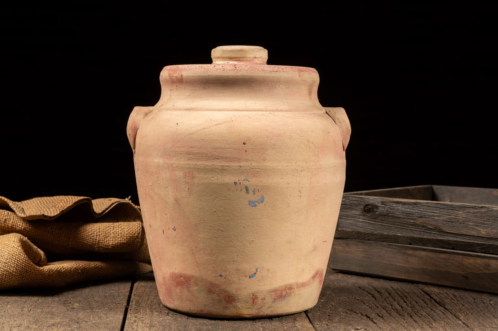 Unmarked Pink Stoneware Vessel - 5