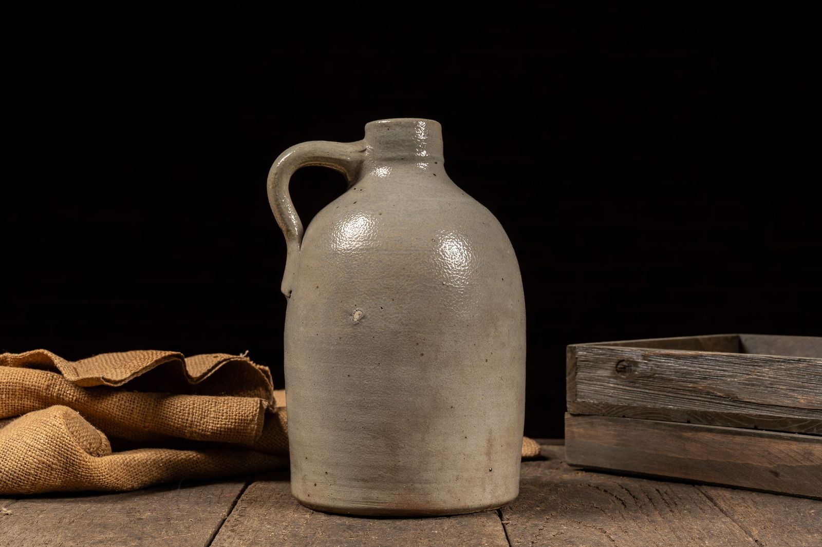 Gray Stoneware Crock Jug (1 of 6)
