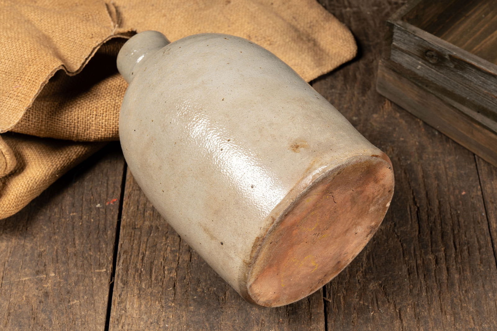 Gray Stoneware Crock Jug - 6