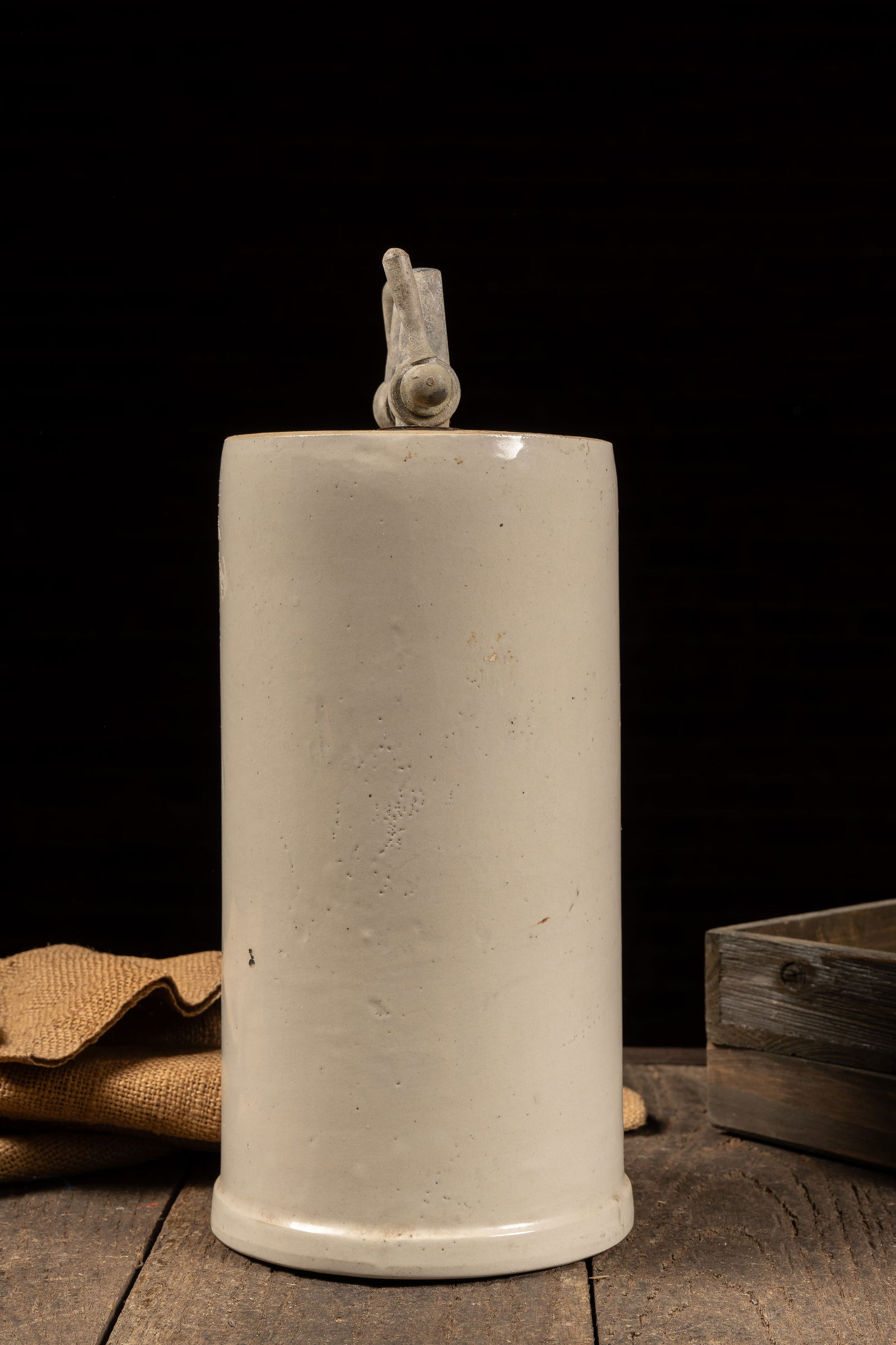 Unmarked Two Spigot Stoneware Vessel - 2