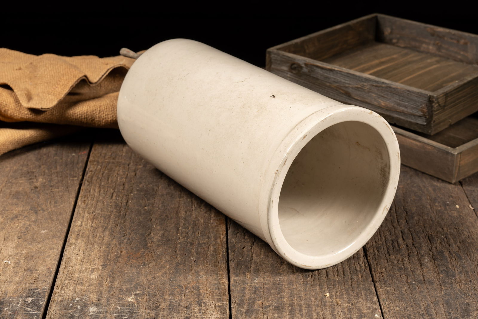 Unmarked Two Spigot Stoneware Vessel - 5