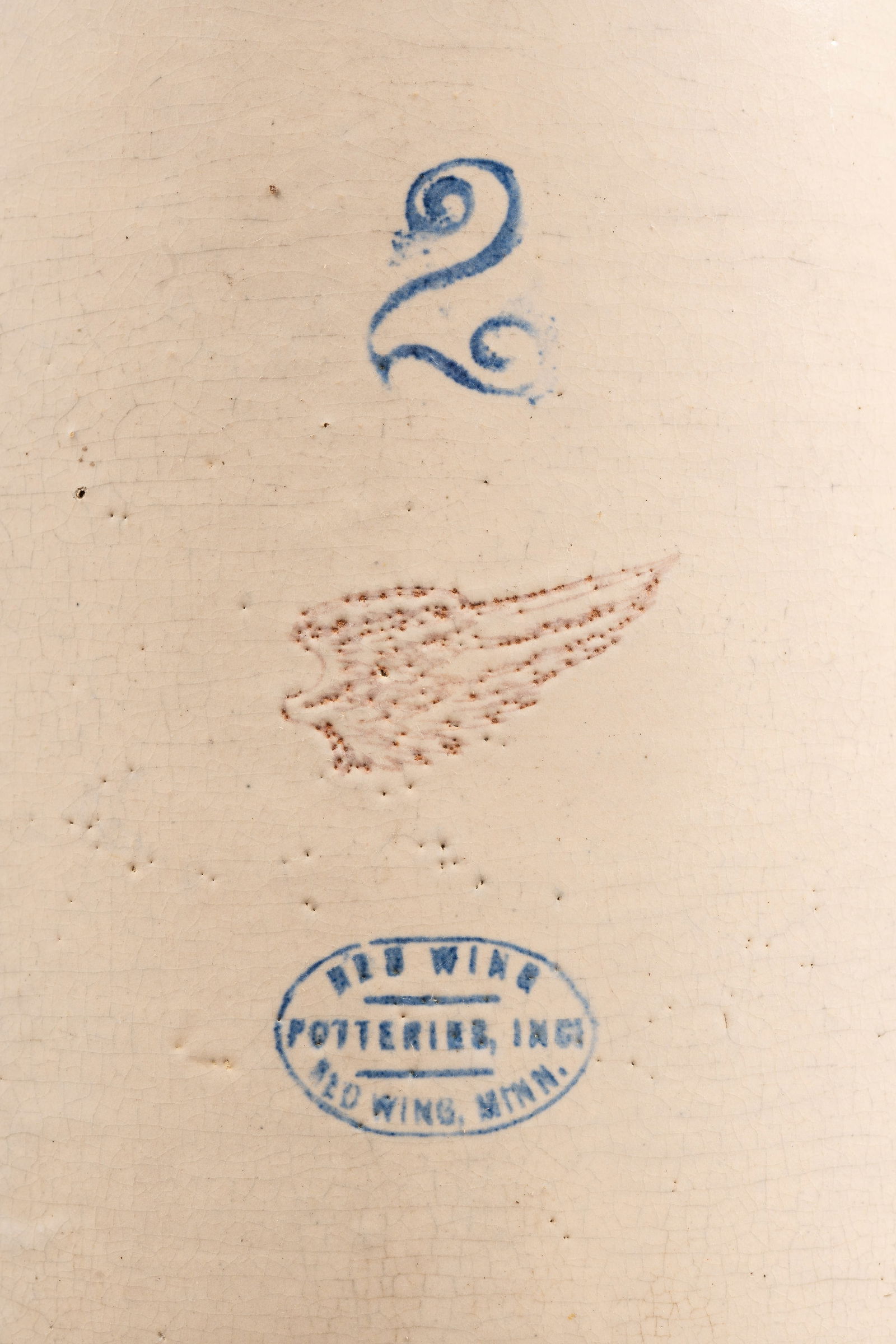 2 Gal. Red Wing Stoneware Crock - 2