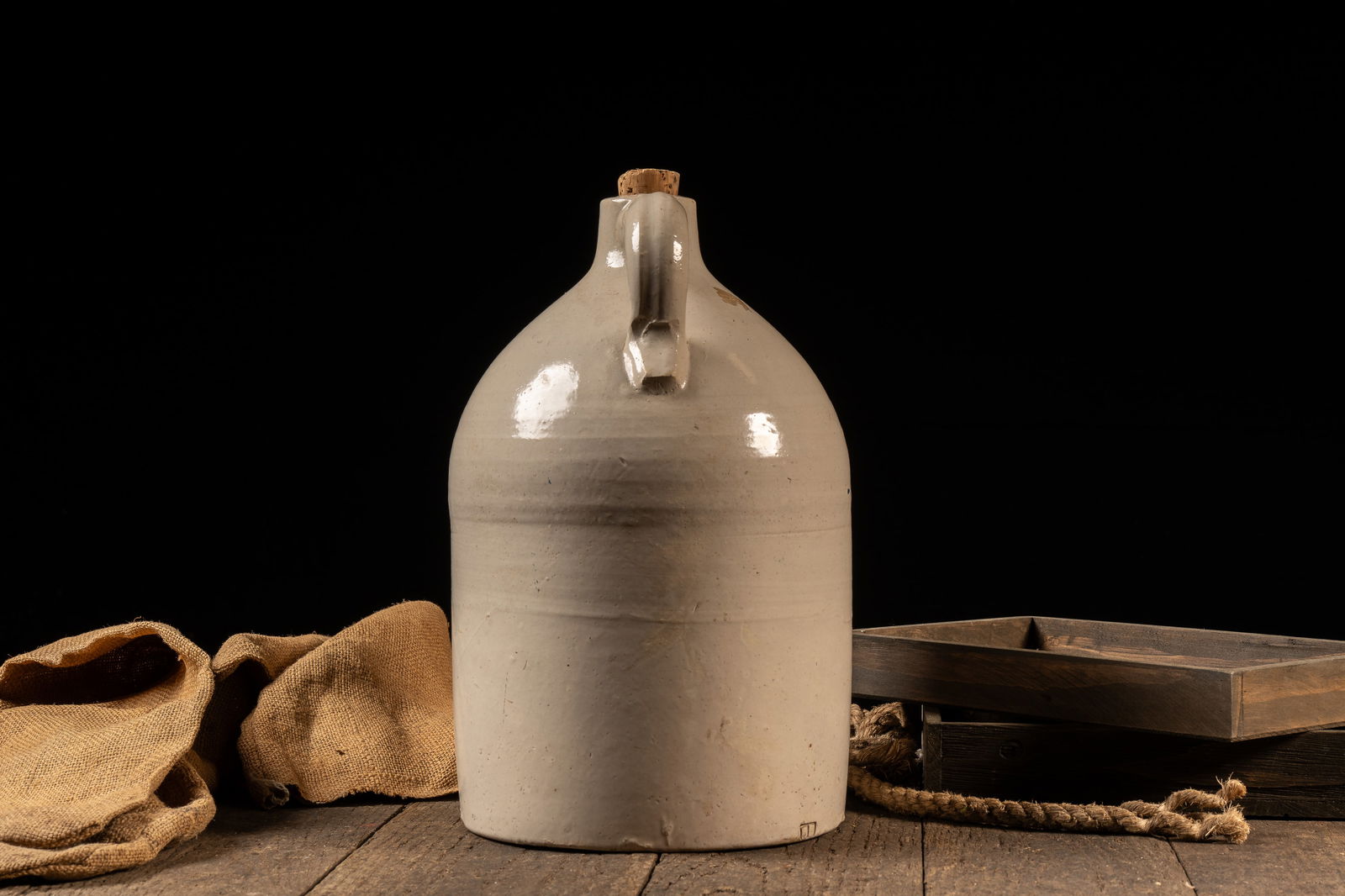 Unmarked Stoneware Crock Jug - 2