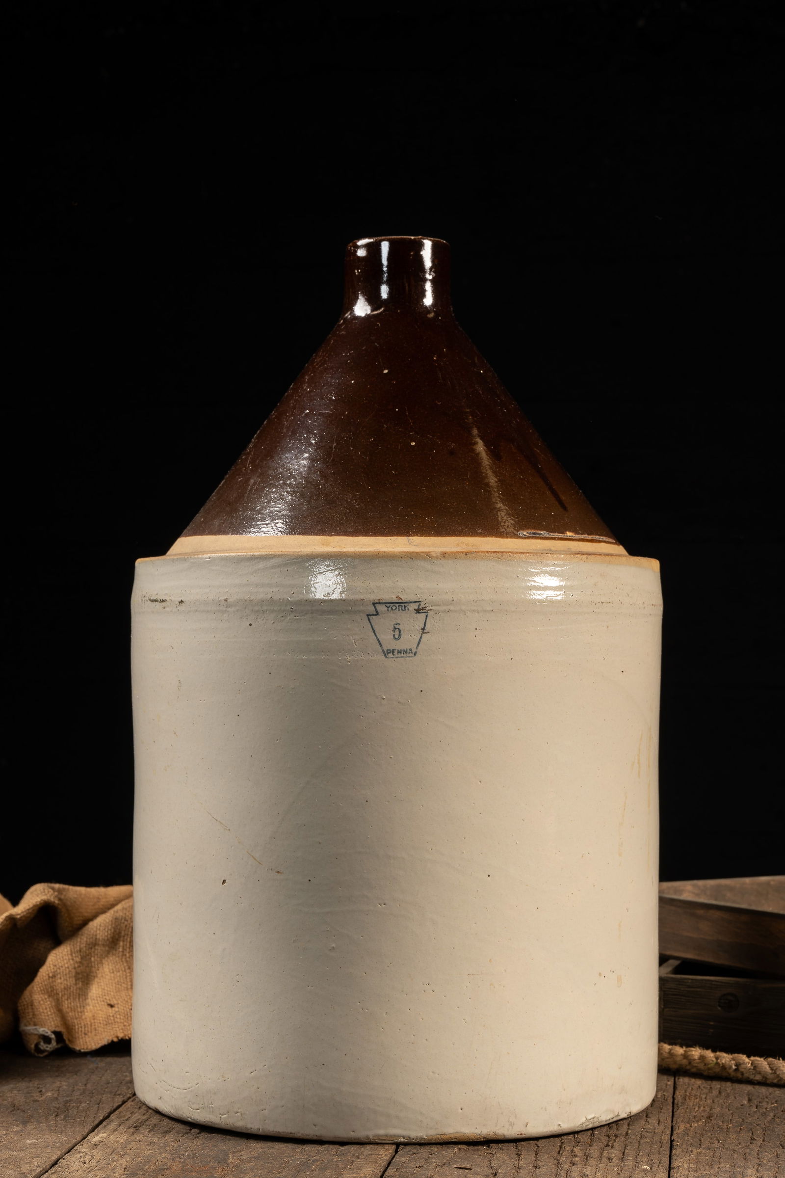 5 Gal. York Stoneware Crock Jug (1 of 5)