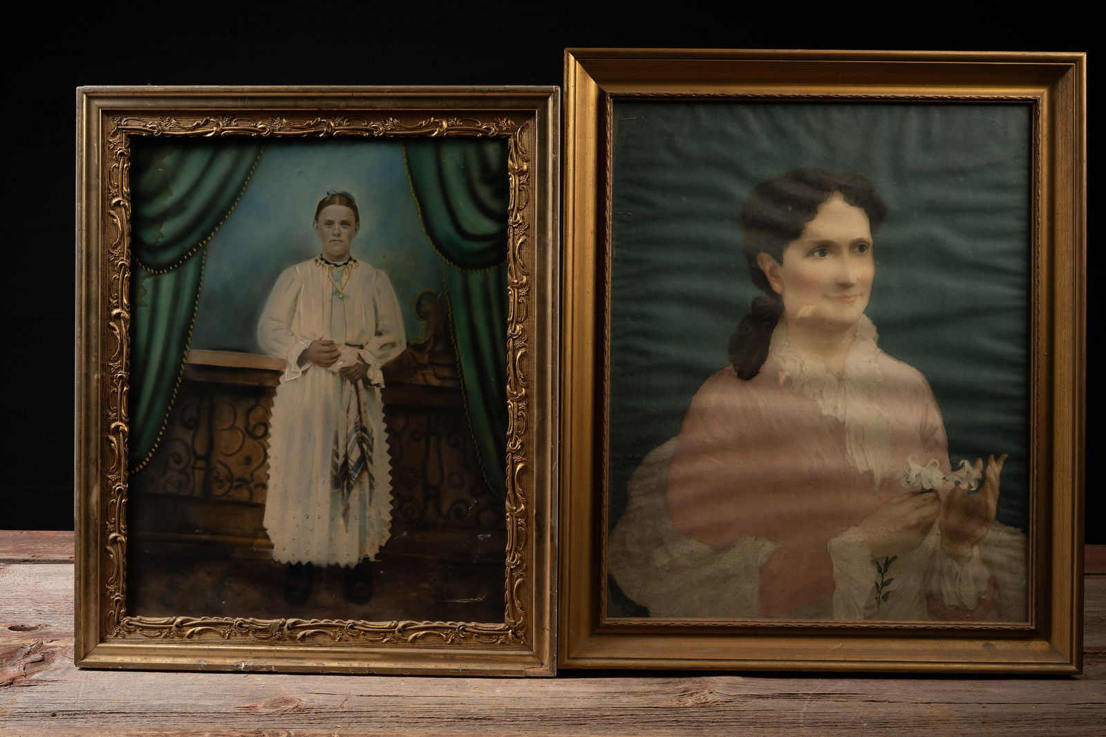 Victorian Portrait Pair in Ornate Gilt Frames (1 of 14)