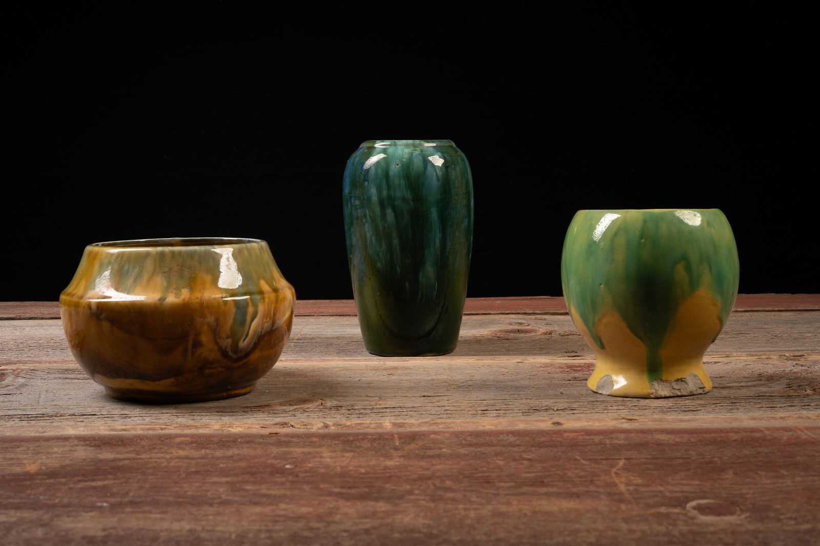 Set of Three Art Pottery Vases (1 of 13)