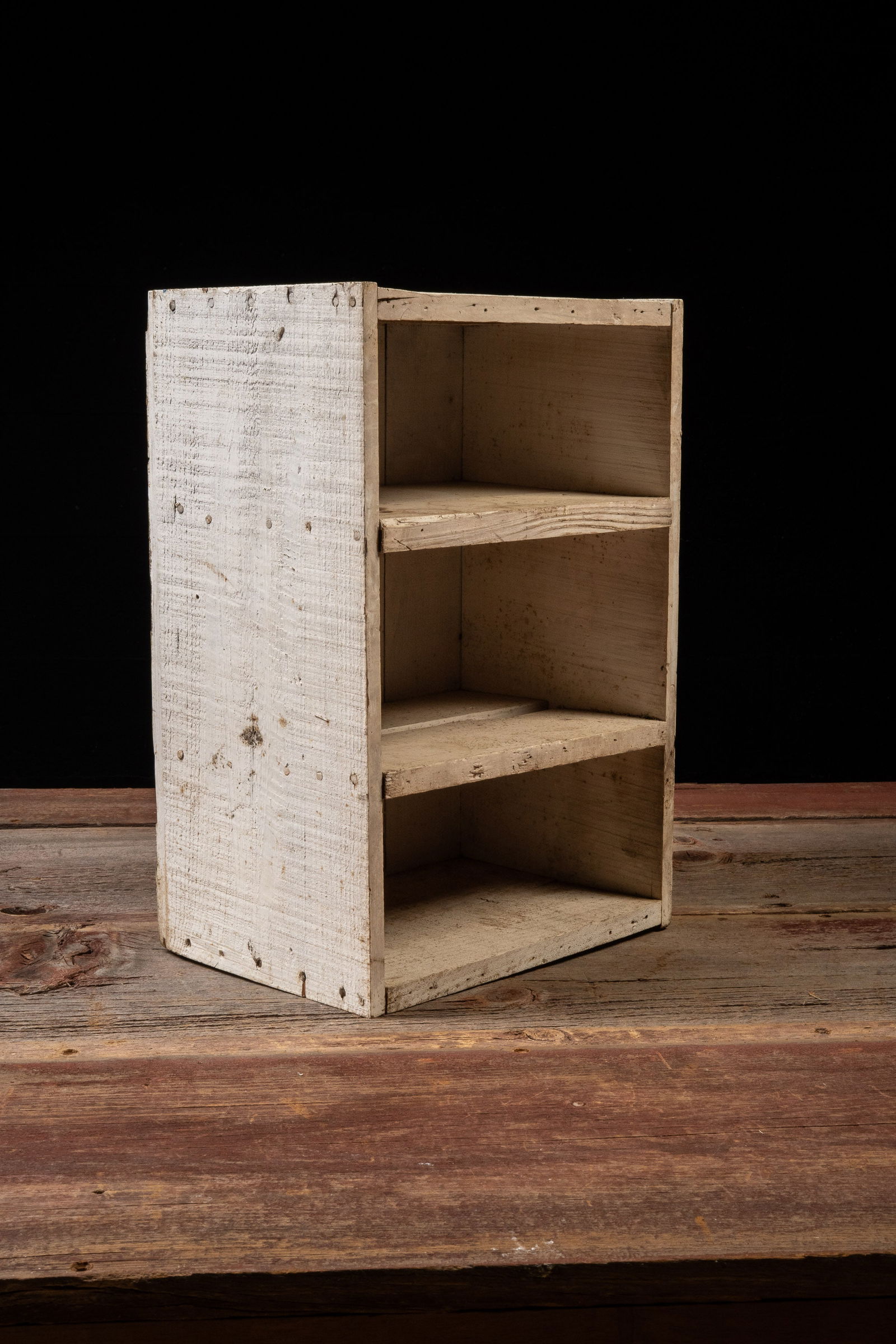 Early Repurposed Shipping Crate Cabinet: **NOTE: Any shipping quotes provided on this screen are provided by Live Auctioneers. For an in-house shipping quote on this lot, please reach out to us at rockauctiongallery@gmail.com.** C-19184