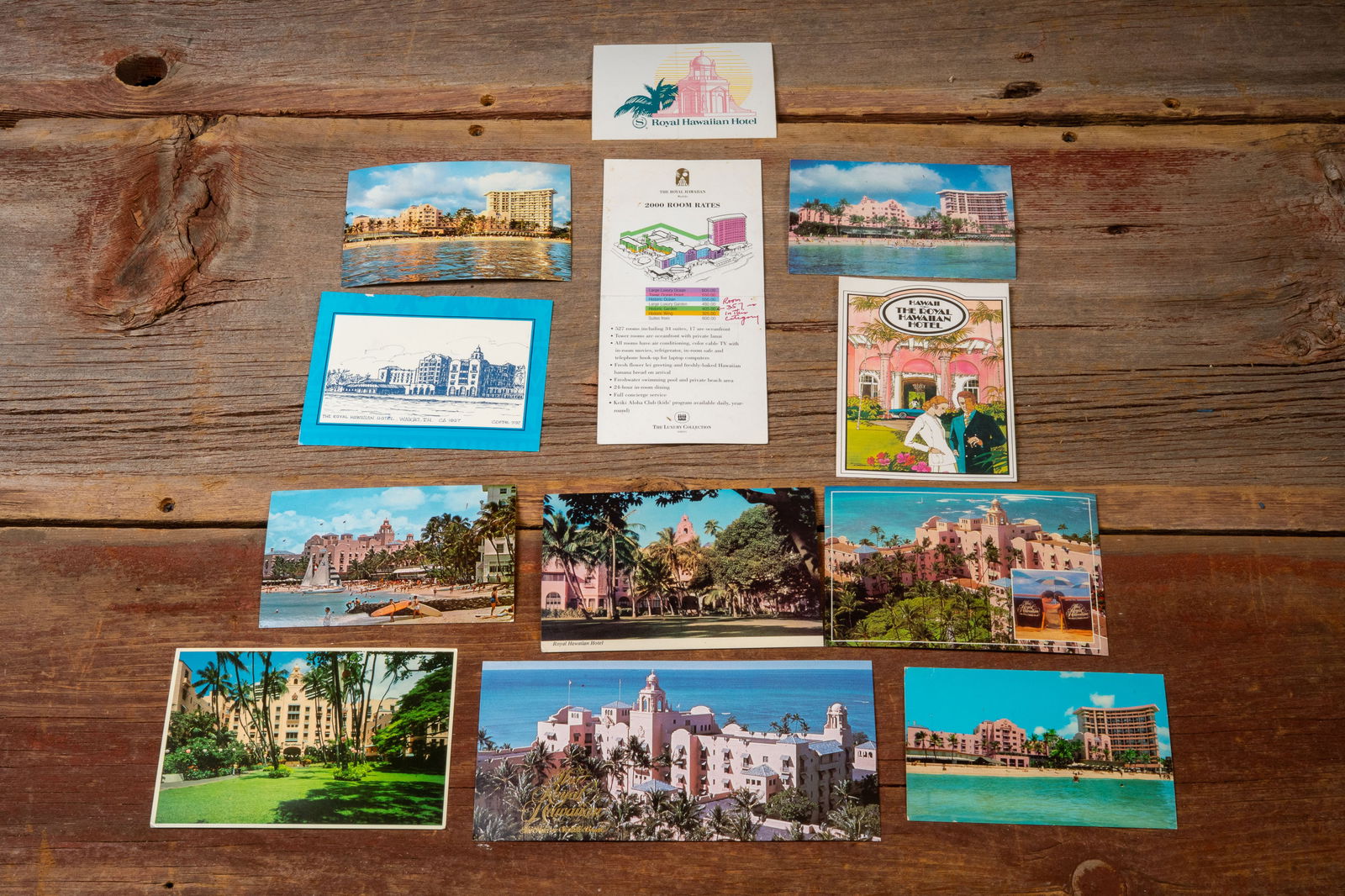 Royal Hawaiian Hotel Ephemera Lot: **NOTE: Any shipping quotes provided on this screen are provided by Live Auctioneers. For an in-house shipping quote on this lot, please reach out to us at rockauctiongallery@gmail.com.** 