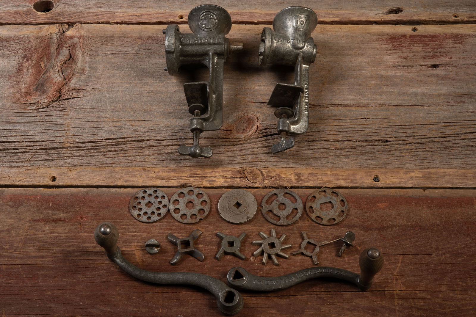 Griswold & Keystone Cast Iron Meat Grinders (1 of 13)