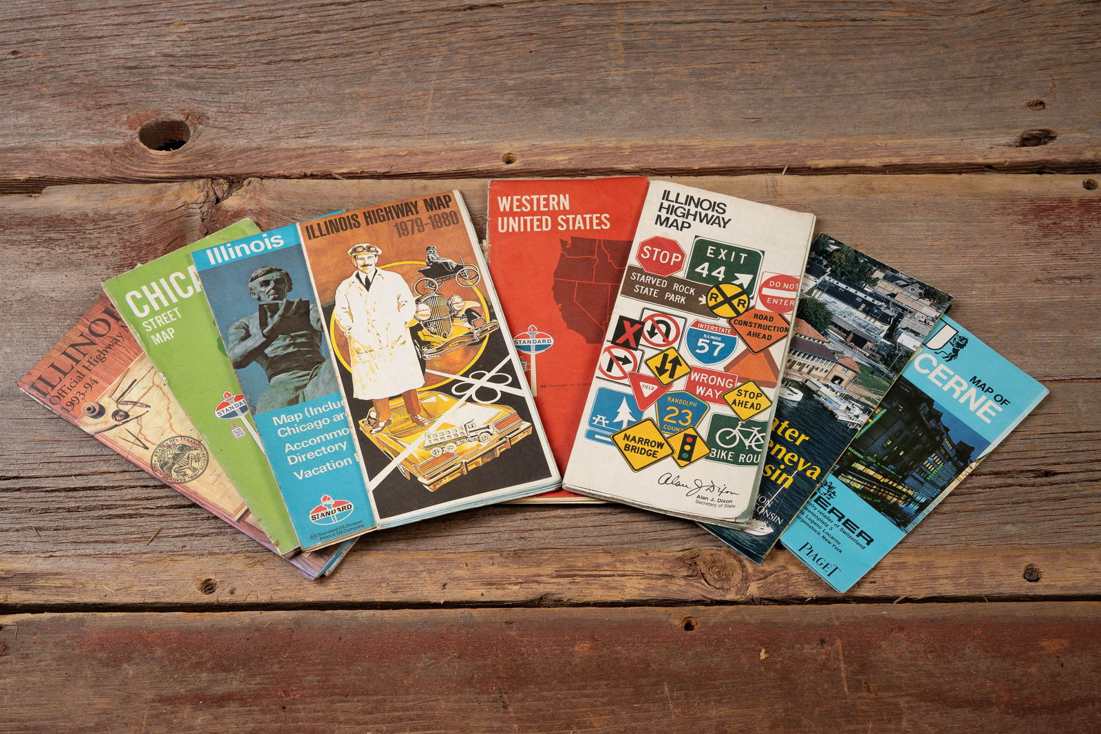 Vintage Illinois & Western Highway Map Assortment (1 of 11)