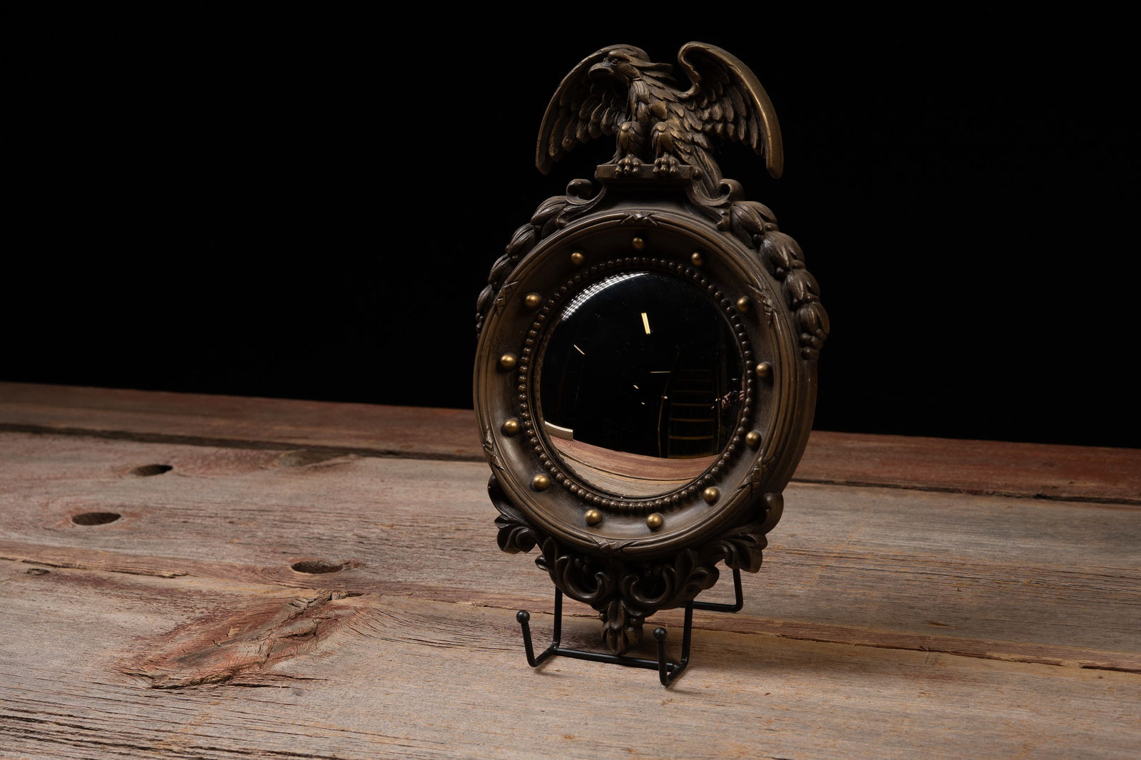 Federal Style Eagle Convex Wall Mirror - 2