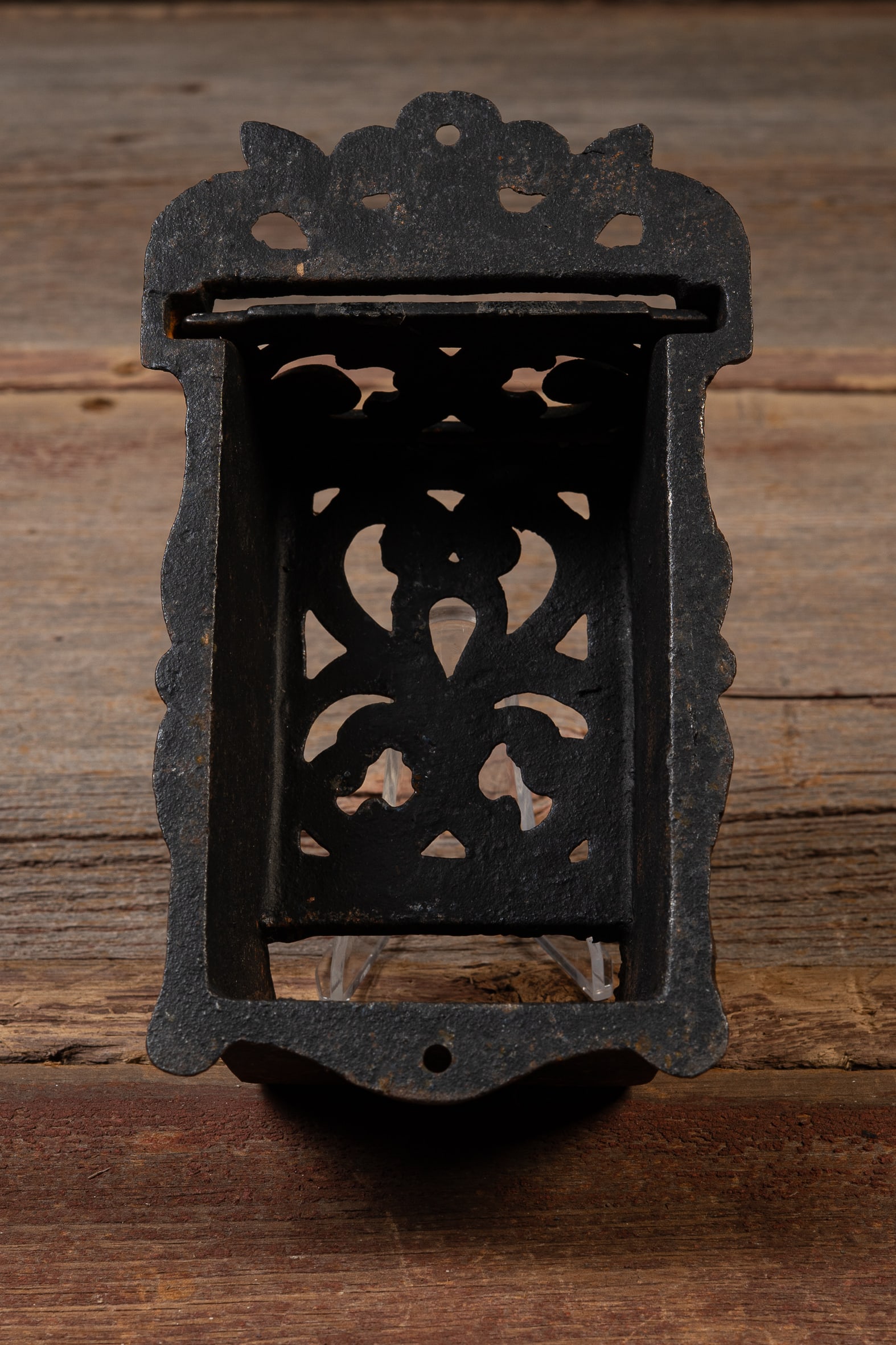 Cast Iron Wall Mount Match Safe - 6