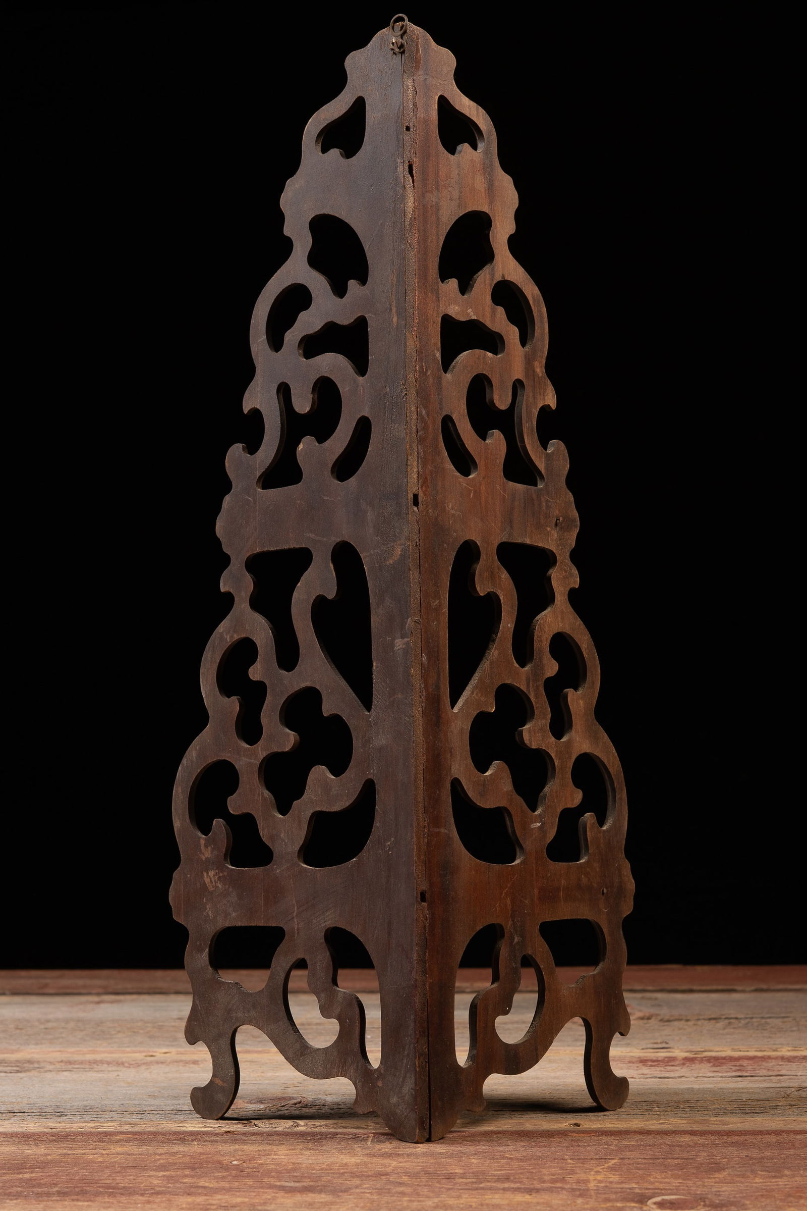 Victorian Three-Tier Scroll-Cut Corner Shelf - 2