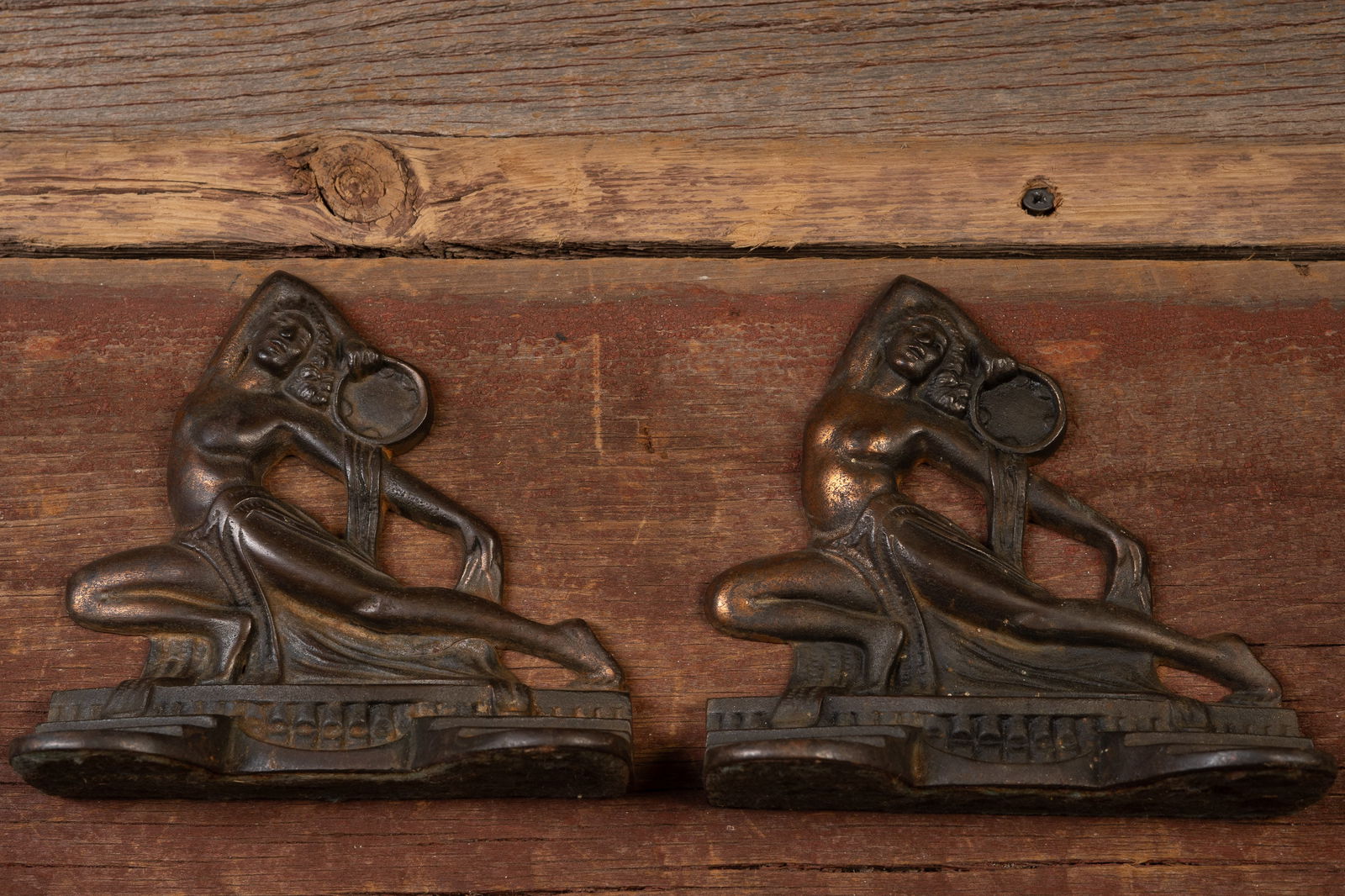 Art Deco Bronze Figural Bookends - 2