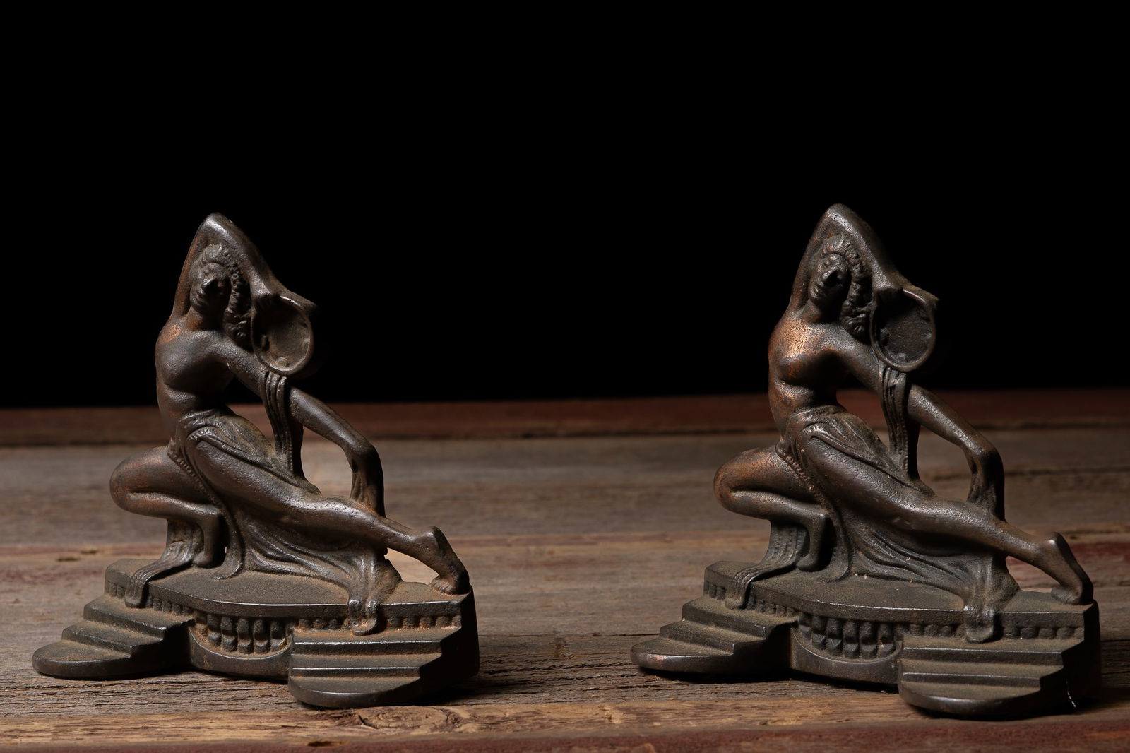 Art Deco Bronze Figural Bookends - 3
