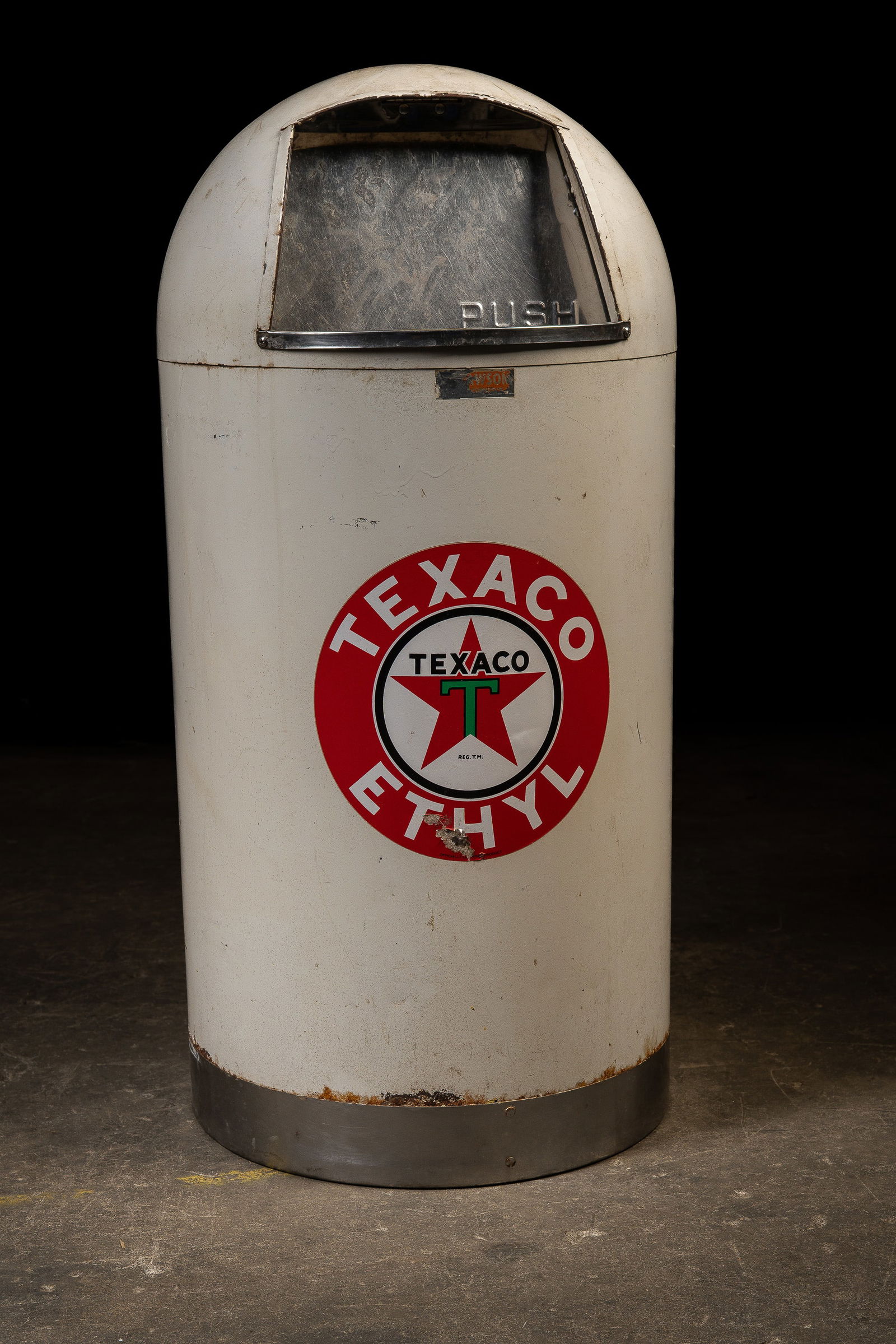 Texaco Ethyl Service Station Trash Can (1 of 9)