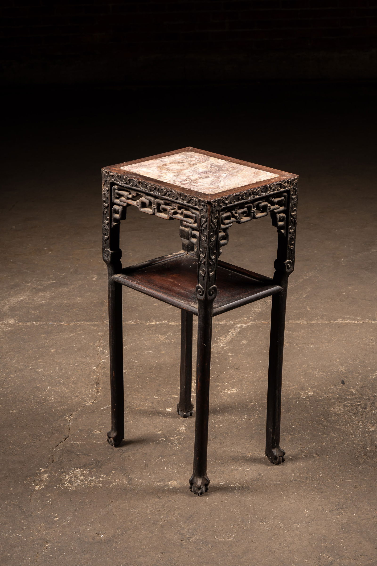 Red Stone Top Side Table (1 of 9)