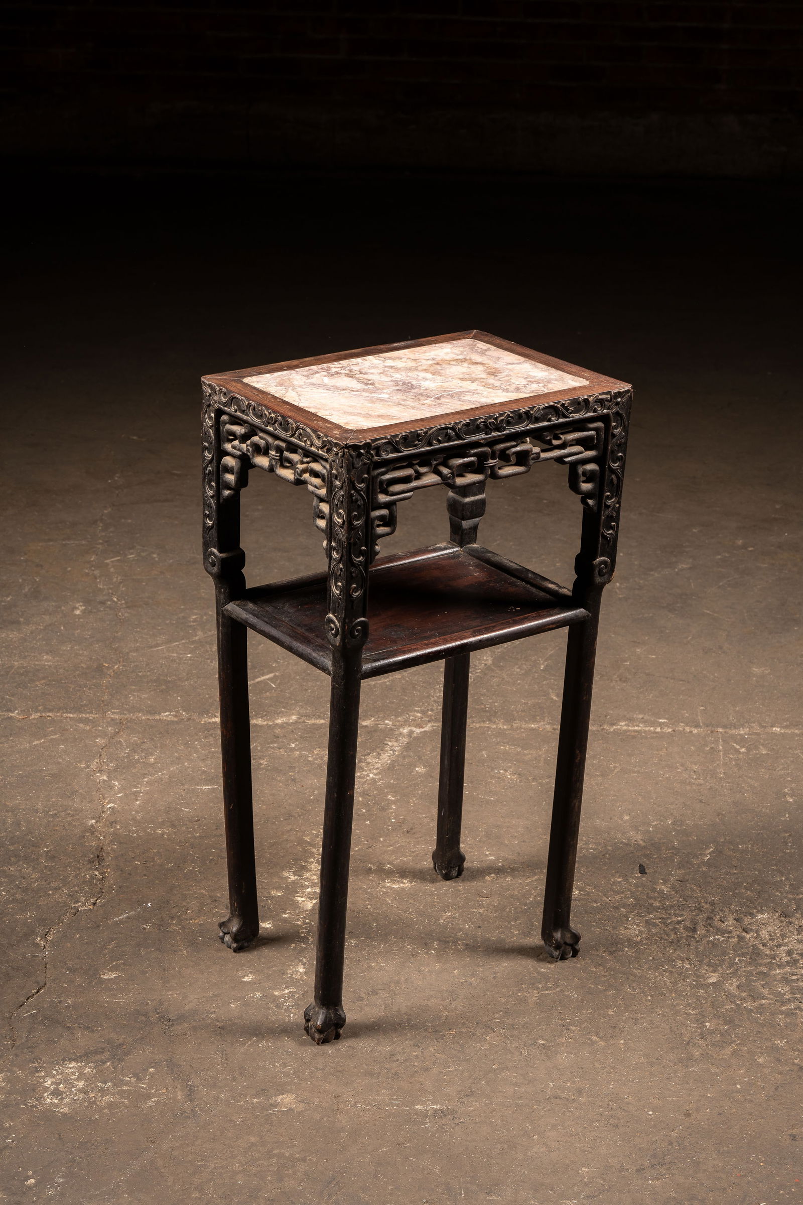 Red Stone Top Side Table - 3