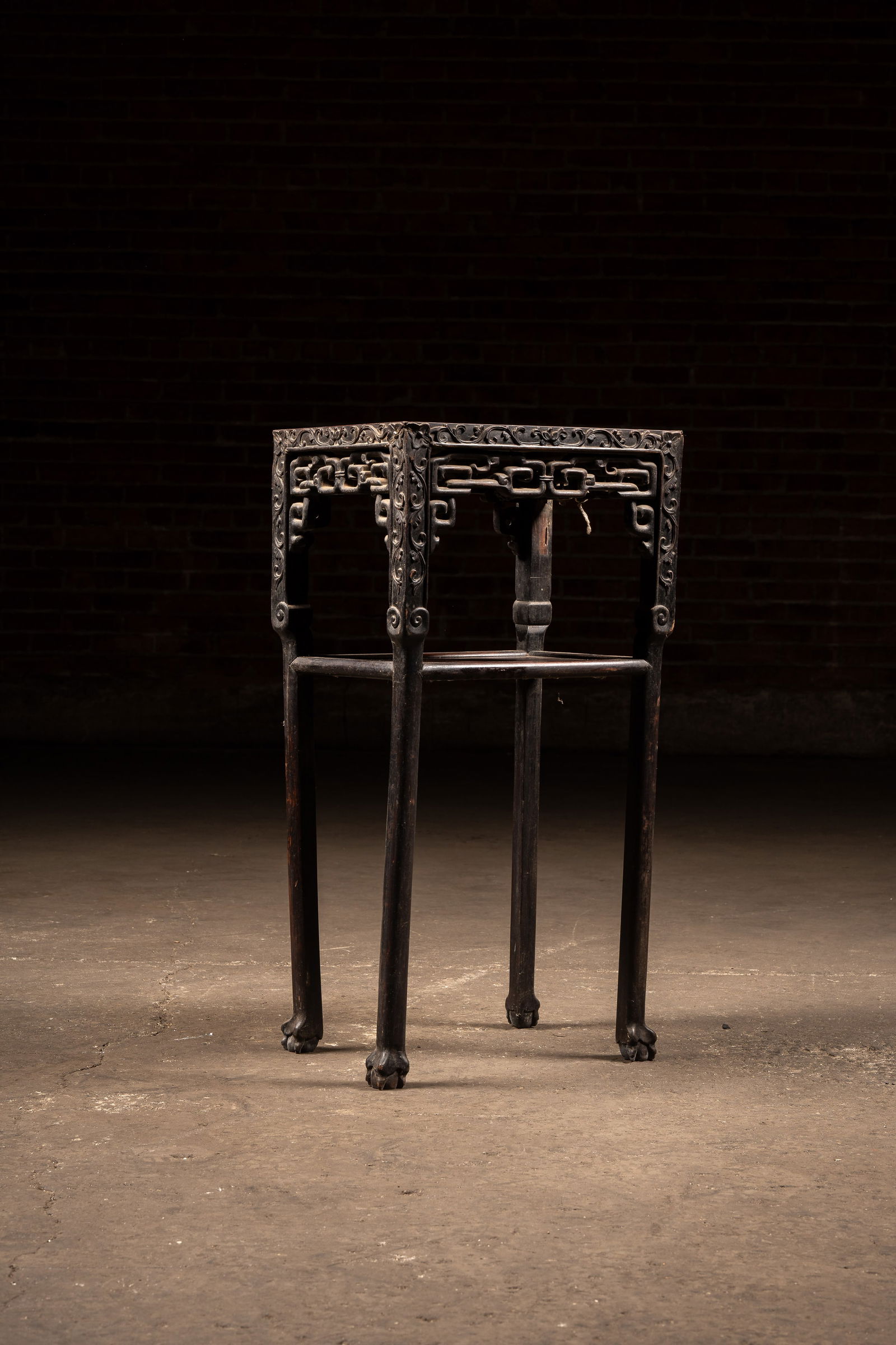 Red Stone Top Side Table - 4