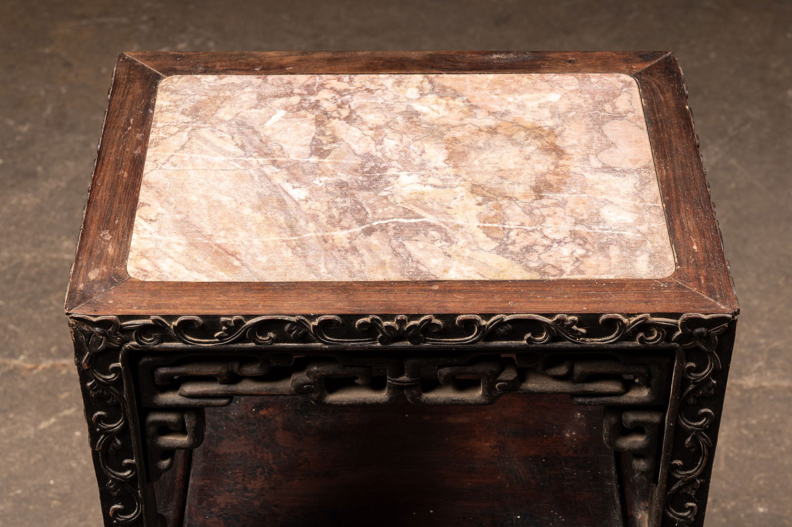 Red Stone Top Side Table - 7