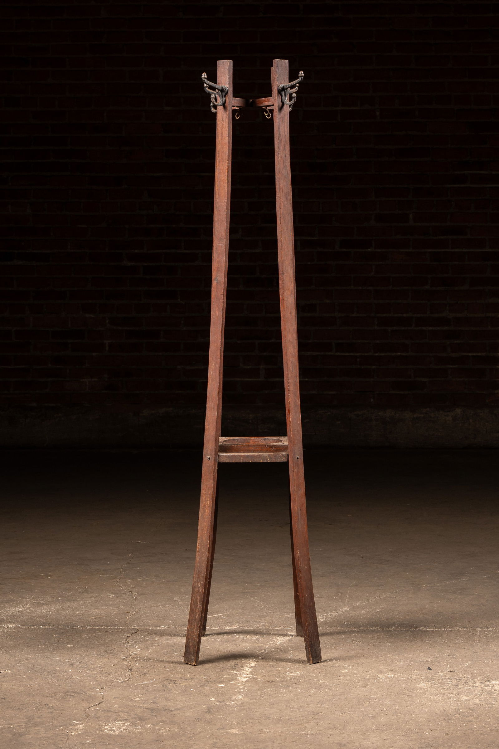 Craftsman Era Coat Rack: **NOTE: Any shipping quotes provided on this screen are provided by Live Auctioneers. For an in-house shipping quote on this lot, please reach out to us at rockauctiongallery@gmail.com.** 