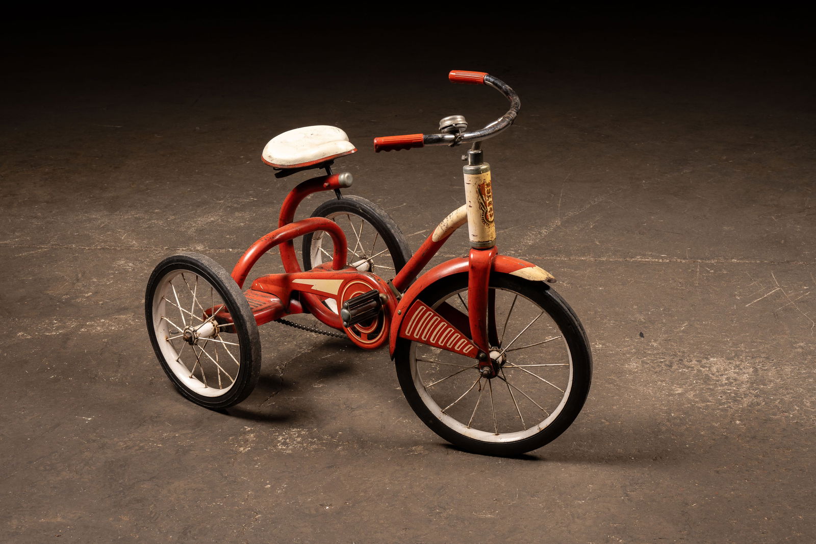 Vintage 'Troxel' Steel Tricycle by Murray: **NOTE: Any shipping quotes provided on this screen are provided by Live Auctioneers. For an in-house shipping quote on this lot, please reach out to us at rockauctiongallery@gmail.com.** 